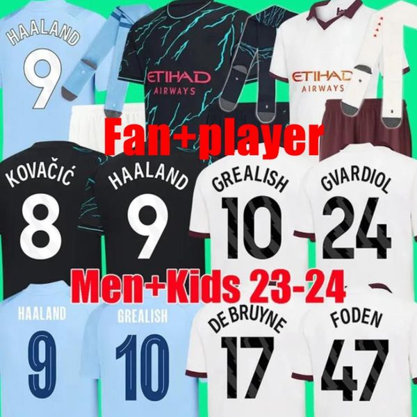 23 24 HAALAND Soccer Jerseys Man City Football Shirt DE BRUYNE RODRIGO GREALISH FODEN 2023 2024 MANS CITIES BERNARDO RUBEN DOKU ALVAREZ Fans Player Men Kids Kit, 23/24 third+epl
23 24 HAALAND Soccer Jerseys Man City Football Shirt DE BRUYNE RODRIGO GREALISH FODEN 2023 2024 MANS CITIES BERNARDO RUBEN DOKU ALVAREZ Fans Player Men Kids Kit, 23/24 third+epl