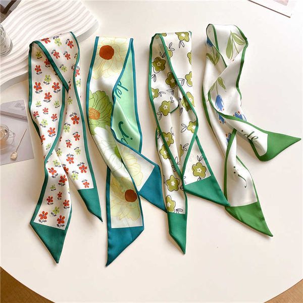 scarves korean style silk skinny scarf for women design print small neck tie hair bands ribbon lady kercheif headscarf bandana headware j230, Blue;gray
scarves korean style silk skinny scarf for women design print small neck tie hair bands ribbon lady kercheif headscarf bandana headware j230, Blue;gray