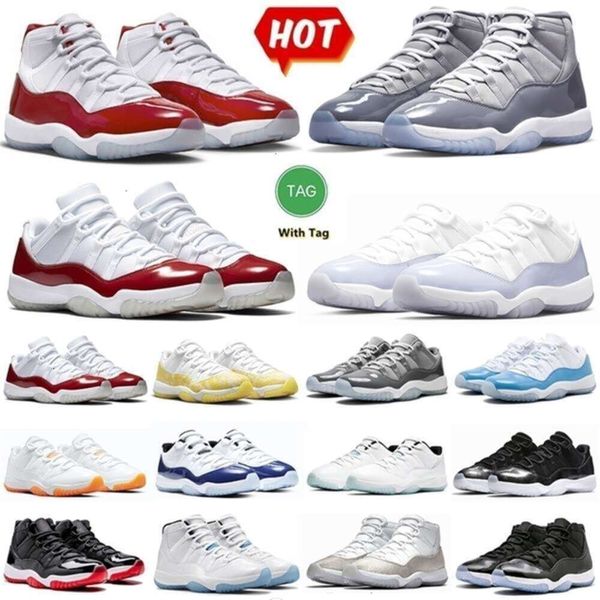 

11 Jumpman 11s Basketball Shoes Cherry Cool Grey Legend Blue Citrus Cement Grey Pure Violet Varsity Red University Blue Rose Gold for Men and Women, Beige