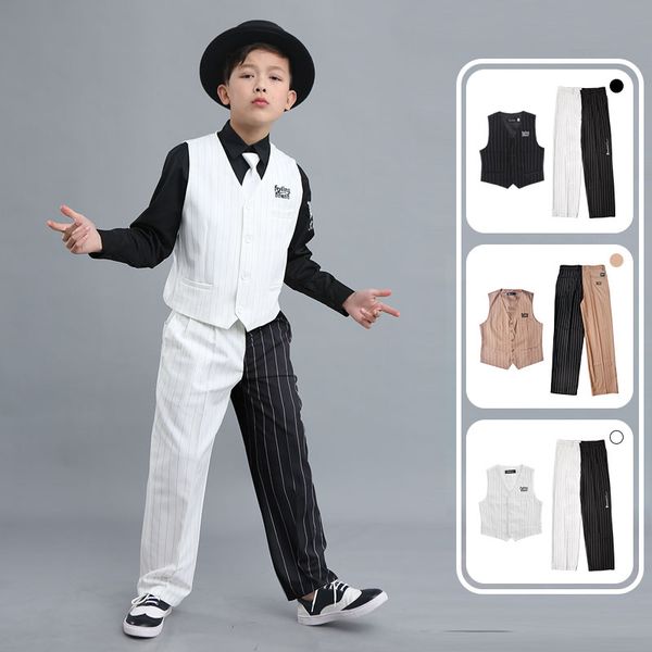 kids and stage wear explosive street hippop dancing uniform set children popping performance vest and pants suit boys stage locking dance co, Black;red
kids and stage wear explosive street hippop dancing uniform set children popping performance vest and pants suit boys stage locking dance co, Black;red