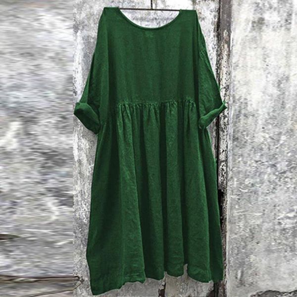 dresses simple casual solid color cotton linen dress women spring half sleeve vintage party dress autumn o neck loose office mini dress, Black;gray
dresses simple casual solid color cotton linen dress women spring half sleeve vintage party dress autumn o neck loose office mini dress, Black;gray
