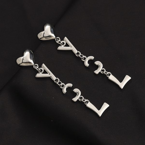 heart charm dangle earrings fashion womens family gifts earrings designer spring girl jewelry birthday party earrings gilded letter, Silver
heart charm dangle earrings fashion womens family gifts earrings designer spring girl jewelry birthday party earrings gilded letter, Silver