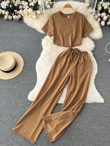 pants singreiny sport drawstring women set pocket summer 2022 o neck short blouse elastic waist wide leg long pants casual suits, White
pants singreiny sport drawstring women set pocket summer 2022 o neck short blouse elastic waist wide leg long pants casual suits, White