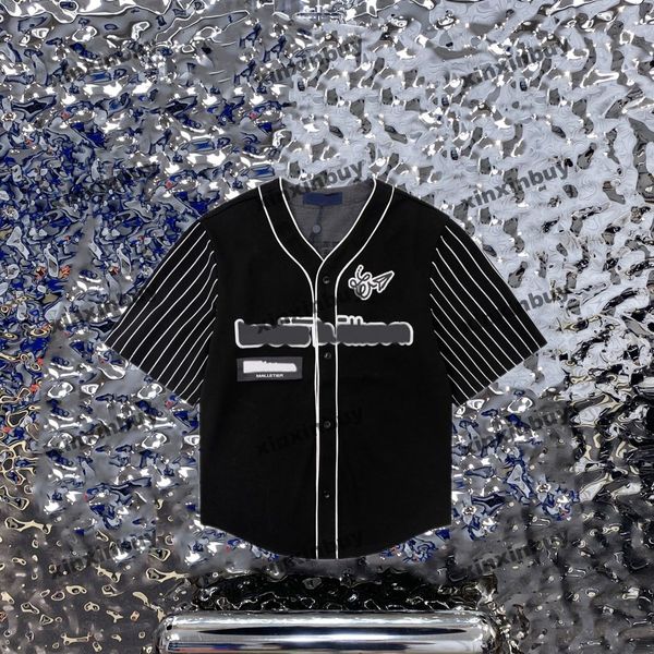 xinxinbuy men designer tee t shirt 23ss knitted baseball 00 stripe short sleeve cotton women black white blue s-xl, Black;brown
xinxinbuy men designer tee t shirt 23ss knitted baseball 00 stripe short sleeve cotton women black white blue s-xl, Black;brown