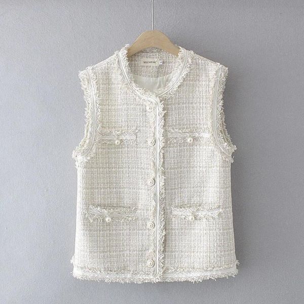 vests 2022 autumn new allmatching slim fit solid color vest tweed waistcoat jacket vest women v neck pearl button spring cardigan, Black;white
vests 2022 autumn new allmatching slim fit solid color vest tweed waistcoat jacket vest women v neck pearl button spring cardigan, Black;white