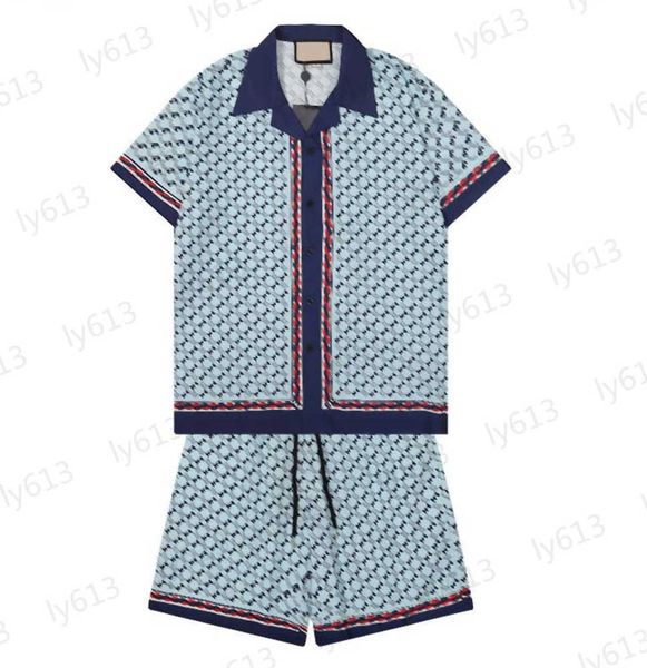 blue designer mens clothes sets summer loose fitting lapel short sleeved shirt suit classic brand logo striped stitching neckline design mal, Gray
blue designer mens clothes sets summer loose fitting lapel short sleeved shirt suit classic brand logo striped stitching neckline design mal, Gray