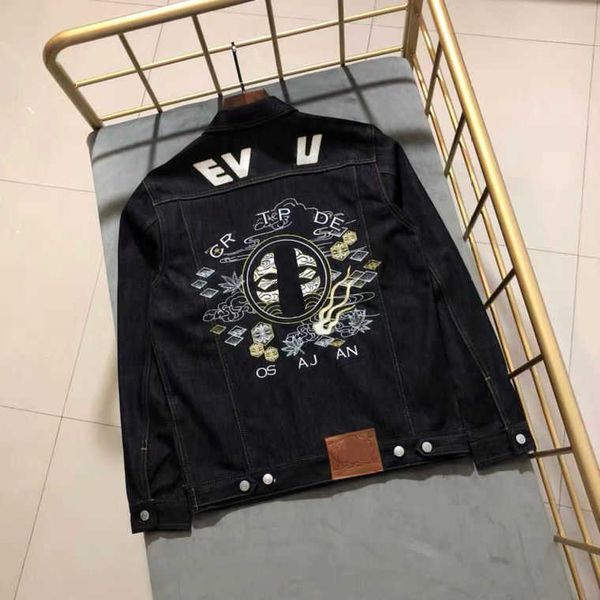designer luxury chaopai classic new autumn winter flower pattern embroidered denim coat for male and female students lapel casual outwear, Black;brown
designer luxury chaopai classic new autumn winter flower pattern embroidered denim coat for male and female students lapel casual outwear, Black;brown