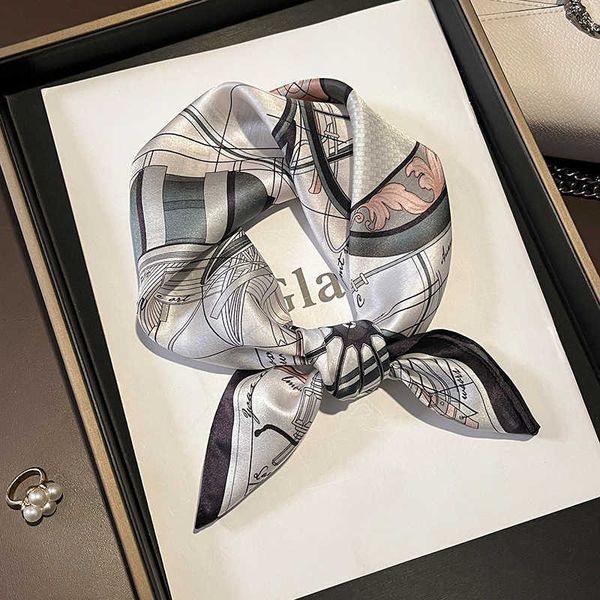 scarves 2023 headband designer small 100 natural silk square scarves women print fashion bandana neck foulard female kerchief hair band j230, Blue;gray
scarves 2023 headband designer small 100 natural silk square scarves women print fashion bandana neck foulard female kerchief hair band j230, Blue;gray