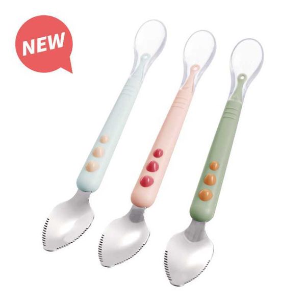 cups dishes utensils cartoon baby double-headed silicone food supplement spoon children's stainless steel fruit scraping mud spoon feed
cups dishes utensils cartoon baby double-headed silicone food supplement spoon children's stainless steel fruit scraping mud spoon feed