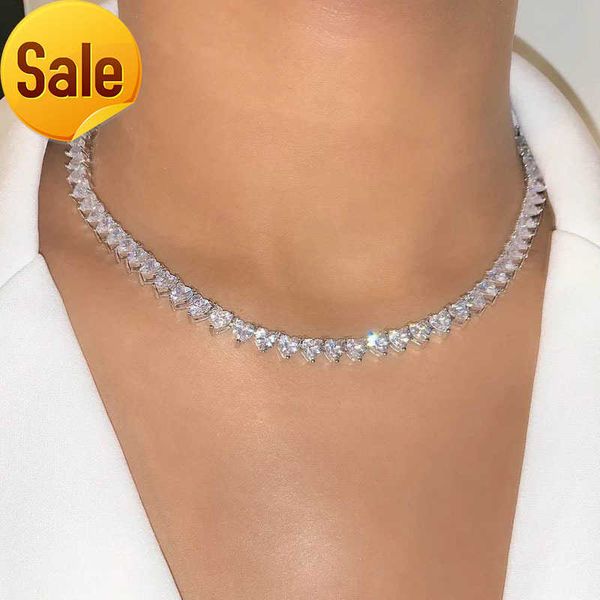 2021 new mother's day heart tennis chain choker iced out hip hop shiny necklace paved white cz for women wedding jewelry gift x0509, Black
2021 new mother's day heart tennis chain choker iced out hip hop shiny necklace paved white cz for women wedding jewelry gift x0509, Black