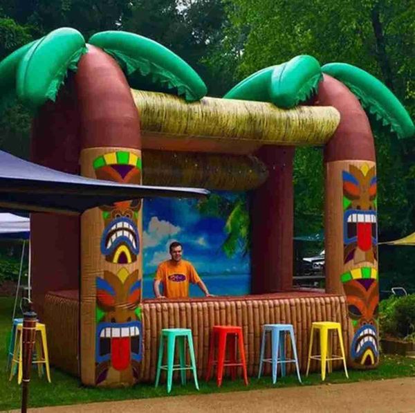 4m lx3mw inflatable tiki bar with palm tree portable drinking pub serving bars for summer beach party, Black;white
4m lx3mw inflatable tiki bar with palm tree portable drinking pub serving bars for summer beach party, Black;white