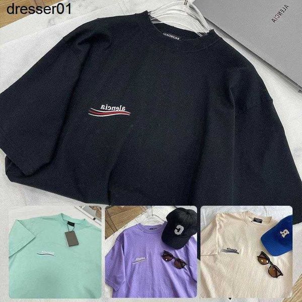 b family cola series double balencigas lettered wave embroidery short sleeve t-shirt round neck versatile lovers 491d, White;black
b family cola series double balencigas lettered wave embroidery short sleeve t-shirt round neck versatile lovers 491d, White;black