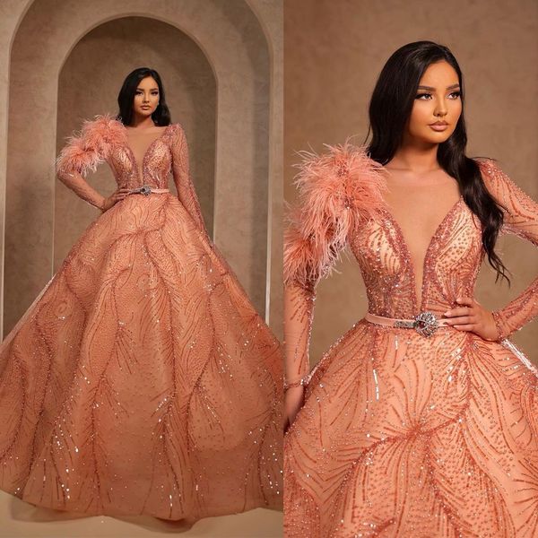 feathers glitter prom dresses deep v neck beading lace party dresses long sleeves custom made evening dress, Black;red
feathers glitter prom dresses deep v neck beading lace party dresses long sleeves custom made evening dress, Black;red