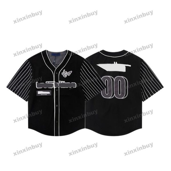 xinxinbuy men designer tee t shirt 23ss knitted baseball 00 jacquard stripe short sleeve cotton women black white blue s-xl, Black;brown
xinxinbuy men designer tee t shirt 23ss knitted baseball 00 jacquard stripe short sleeve cotton women black white blue s-xl, Black;brown