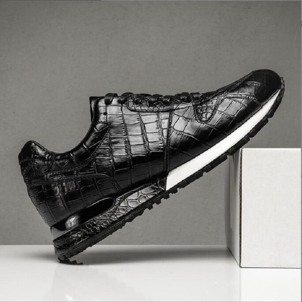 high grade men full gain leather casual dialy sneakers crocodile design nature leather men comfortable height increasing shoes d2a11, Black
high grade men full gain leather casual dialy sneakers crocodile design nature leather men comfortable height increasing shoes d2a11, Black