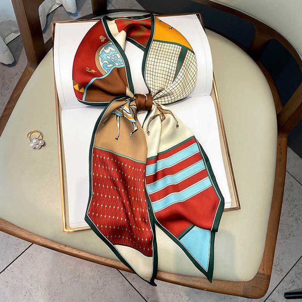 scarves new 15150cm popular floral narrow strip square silk scarf women office small neck scarfs lady hair band female tied bag ribbon j2304, Blue;gray
scarves new 15150cm popular floral narrow strip square silk scarf women office small neck scarfs lady hair band female tied bag ribbon j2304, Blue;gray
