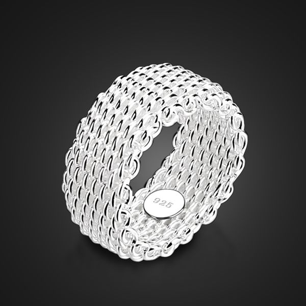 solitaire ring fashion 9mm wide silver ring personalized women 100% 925 sterling silver braided mesh ring fine jewelry gift wholesale 230428, Golden;silver
solitaire ring fashion 9mm wide silver ring personalized women 100% 925 sterling silver braided mesh ring fine jewelry gift wholesale 230428, Golden;silver