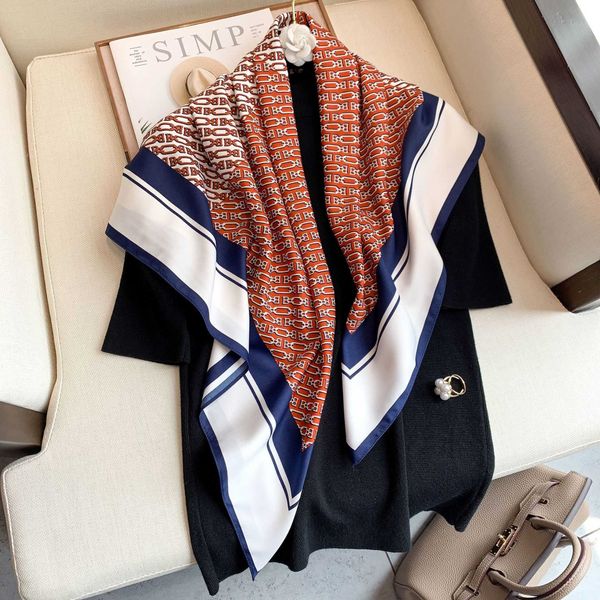 scarves 2021 designer women silk scarf square bandana design brand headband female satin hijab shawl wrap kerchief chain print foulard j2304, Blue;gray
scarves 2021 designer women silk scarf square bandana design brand headband female satin hijab shawl wrap kerchief chain print foulard j2304, Blue;gray