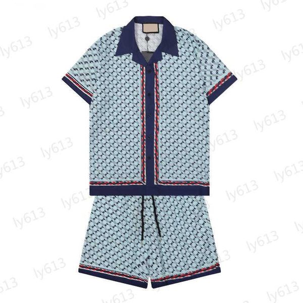 blue designer mens clothes sets summer loose fitting lapel short sleeved shirt suit classic brand logo striped stitching neckline design mal, Gray
blue designer mens clothes sets summer loose fitting lapel short sleeved shirt suit classic brand logo striped stitching neckline design mal, Gray