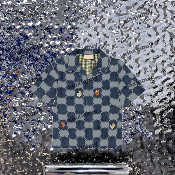 xinxinbuy men designer tee t shirt 23ss double letter jacquard denim fabric short sleeve cotton women black white blue s-xl, Black;brown
xinxinbuy men designer tee t shirt 23ss double letter jacquard denim fabric short sleeve cotton women black white blue s-xl, Black;brown