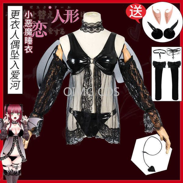cosplay wigs setelan cosplay renda demon marin kitagawa kostum seragam pelayan perempuan pakaian karnaval halloween sayap pakaian my dress j, Black
cosplay wigs setelan cosplay renda demon marin kitagawa kostum seragam pelayan perempuan pakaian karnaval halloween sayap pakaian my dress j, Black