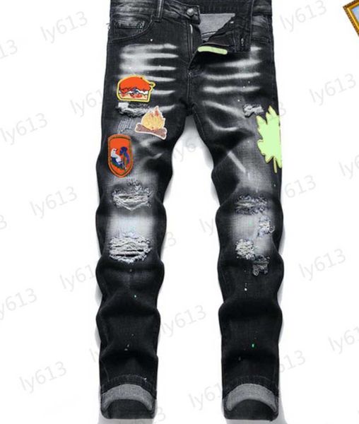 mens designer jeans spring summer fashion street trend leisure luxury emblem painting hand worn tight mid waist washed pants male denim trou, Blue
mens designer jeans spring summer fashion street trend leisure luxury emblem painting hand worn tight mid waist washed pants male denim trou, Blue