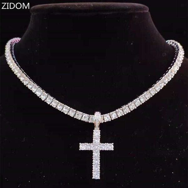 pendant necklaces men women hip hop cross necklace with 4mm zircon tennis chain iced out bling hiphop jewelry fashion gift, Silver
pendant necklaces men women hip hop cross necklace with 4mm zircon tennis chain iced out bling hiphop jewelry fashion gift, Silver
