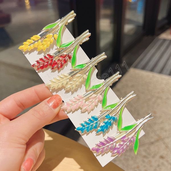 wheat hair clip for women girls korean-style hairpins cute color dripping oil side clip barrettes headwear hair accessories, Slivery;white
wheat hair clip for women girls korean-style hairpins cute color dripping oil side clip barrettes headwear hair accessories, Slivery;white