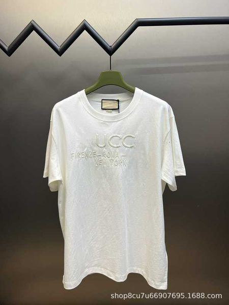 T-Shirts Men's Correct version of G Family Roman letter embroidered pure cotton round neck short sleeved casual loose men's and women's T-shirt ins SZC4, White
T-Shirts Men's Correct version of G Family Roman letter embroidered pure cotton round neck short sleeved casual loose men's and women's T-shirt ins SZC4, White