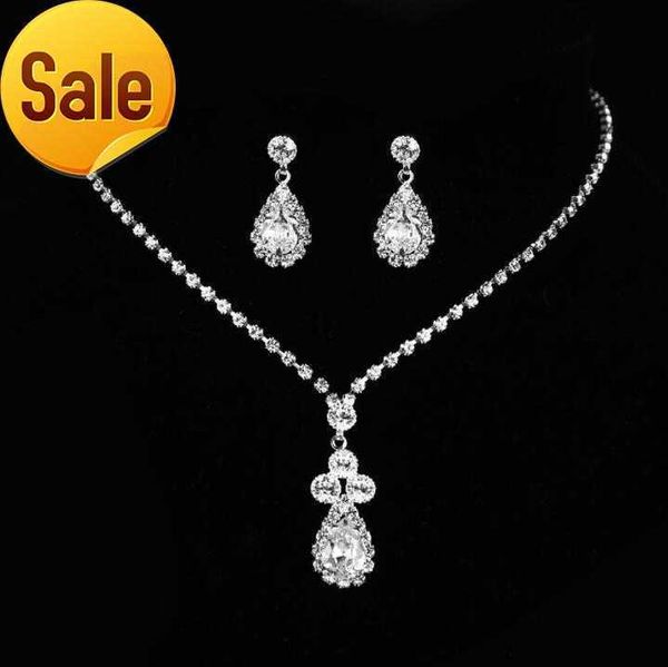 new crystal water drop bridal wedding jewelry sets rhinestone necklace earrings jewelry set gifts for bridesmaids high quality, Silver
new crystal water drop bridal wedding jewelry sets rhinestone necklace earrings jewelry set gifts for bridesmaids high quality, Silver