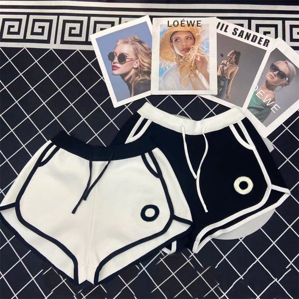 women sports shorts with letter knitted shorts women's elastic short pants high waist running pants, White;black
women sports shorts with letter knitted shorts women's elastic short pants high waist running pants, White;black