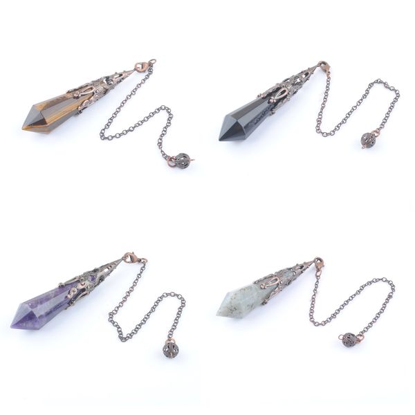 retro gemstone pendants charm for dowsing divination faceted natural stone pendulum pillar point pyramid wicca bronze dbn424, Silver
retro gemstone pendants charm for dowsing divination faceted natural stone pendulum pillar point pyramid wicca bronze dbn424, Silver
