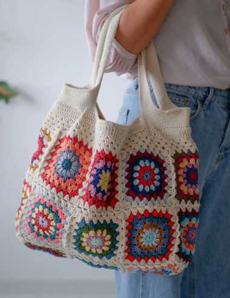 shoulder bags handmade colorful crochet boho chic granny square gran tote handbag vintage style hippie summer beach 230426
shoulder bags handmade colorful crochet boho chic granny square gran tote handbag vintage style hippie summer beach 230426