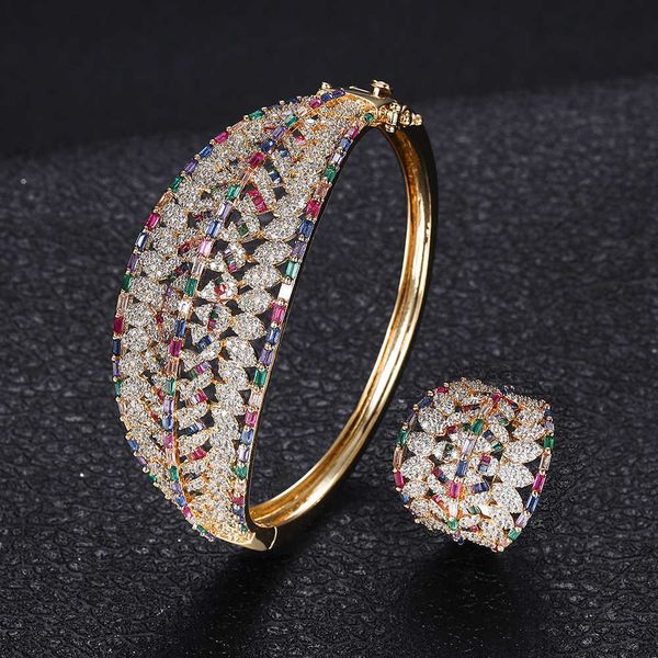 Link, Chain Wide Luxury Tennis Bangle Ring Sets Jewelry Sets For Women Wedding Cubic Zircon Crystal CZ aretes de mujer modernos
Link, Chain Wide Luxury Tennis Bangle Ring Sets Jewelry Sets For Women Wedding Cubic Zircon Crystal CZ aretes de mujer modernos
