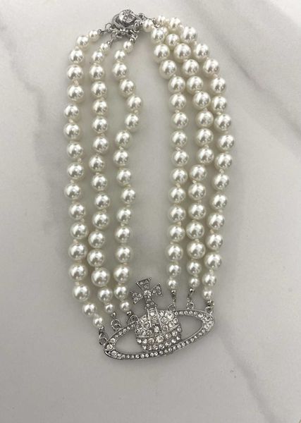 empress dowager saturn diamond pearl multi layered luxury necklace ins cold wind planet neck collar, Silver
empress dowager saturn diamond pearl multi layered luxury necklace ins cold wind planet neck collar, Silver