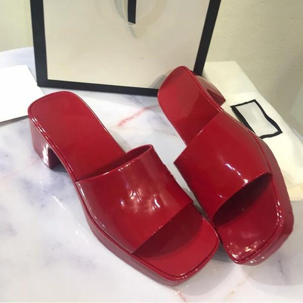 brand women sandals high heels rubber slide sandal platform slipper chunky 2.4"heel height shoes summer embossed flip flops with box, Black
brand women sandals high heels rubber slide sandal platform slipper chunky 2.4"heel height shoes summer embossed flip flops with box, Black