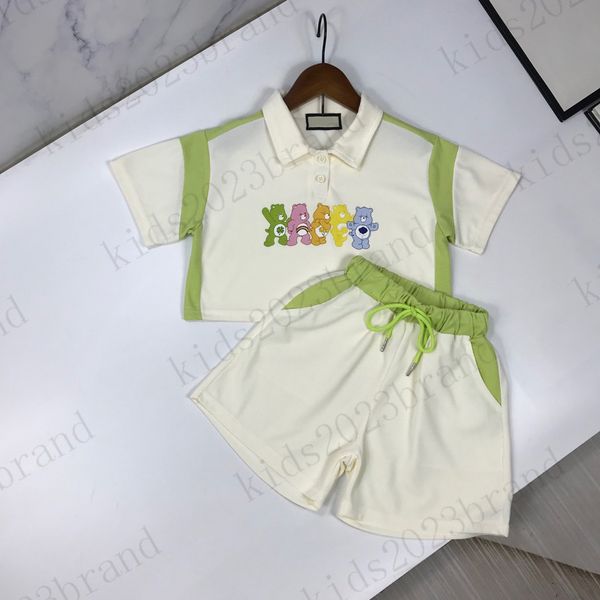 green color girls short t shirts sets brand designer kids summer sports sets 2023ss summer children t-shirts with shorts pants two pieces se, White
green color girls short t shirts sets brand designer kids summer sports sets 2023ss summer children t-shirts with shorts pants two pieces se, White