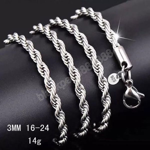 925 sterling silver 2mm 3mm twisted rope chain necklaces for womens men fashion jewelry 16 18 20 22 24 26 28 30 inches
925 sterling silver 2mm 3mm twisted rope chain necklaces for womens men fashion jewelry 16 18 20 22 24 26 28 30 inches