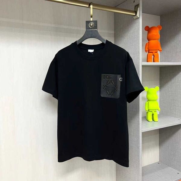 fashion sweatshirt me women loe designer t shirt round neck tee short sleeved t shirts pullover couple splicing leather pocket cotton tshirt, White;black
fashion sweatshirt me women loe designer t shirt round neck tee short sleeved t shirts pullover couple splicing leather pocket cotton tshirt, White;black