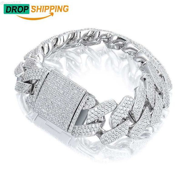 dropshipping luxury 18mm white gold plated 925 sterling silver 3 rows vvs moissanite diamond iced out cuban link bracelet
dropshipping luxury 18mm white gold plated 925 sterling silver 3 rows vvs moissanite diamond iced out cuban link bracelet
