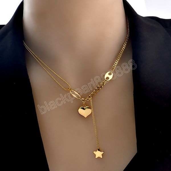 long love heart women girls necklaces&pendant star hanging chain choker sweet valentine's day gift, Silver
long love heart women girls necklaces&pendant star hanging chain choker sweet valentine's day gift, Silver