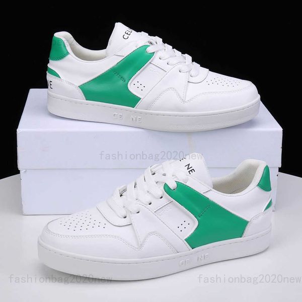 Image of Designer Luxury Celins Sneaker Classic Color Matching Simple Casual Low Platform Shoes Mens Womens Outdoor Run Zapatos Baskeball Shoe green