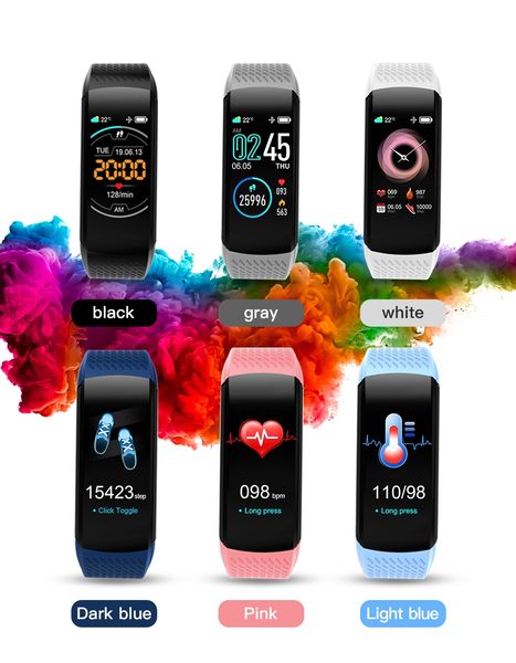 Smart Watch 1 C8 Running Exercise Temperature Heart Rate Real-Time Monitoring Sedentary Reminder Waterproof Health Sports Bracelet