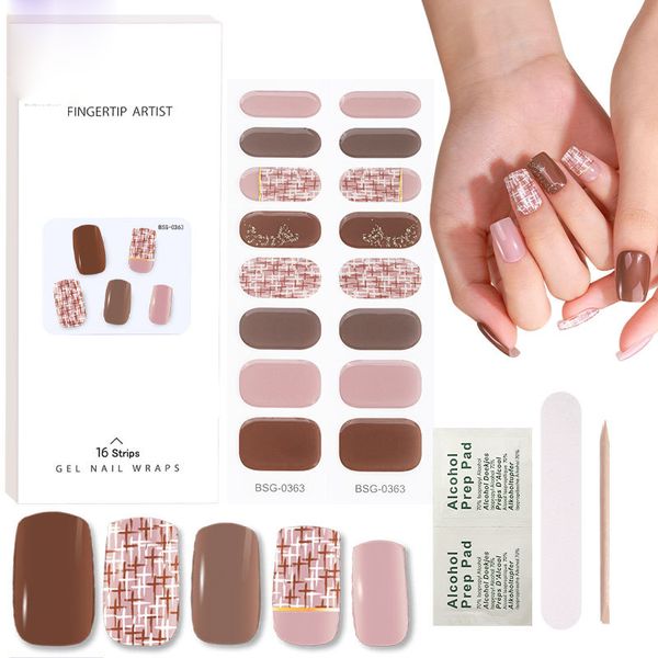 Cured Semi Gel Nail Polish Strips and Full Wrap and Waterproof Gel Nail Wrap Stickers with Nail File and Stick, Customize
Cured Semi Gel Nail Polish Strips and Full Wrap and Waterproof Gel Nail Wrap Stickers with Nail File and Stick, Customize