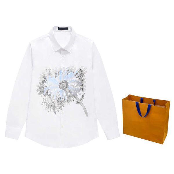 long-sleeved shirt 2023 spring designer new high-quality personalized print pattern long-sleeved men's shirts trendy fashion flower shi, White;black
long-sleeved shirt 2023 spring designer new high-quality personalized print pattern long-sleeved men's shirts trendy fashion flower shi, White;black