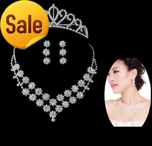 fashion crystal bride accessories rhinestone wedding jewelry sets with necklace earring crown for bride bridal wedding ing, Silver
fashion crystal bride accessories rhinestone wedding jewelry sets with necklace earring crown for bride bridal wedding ing, Silver