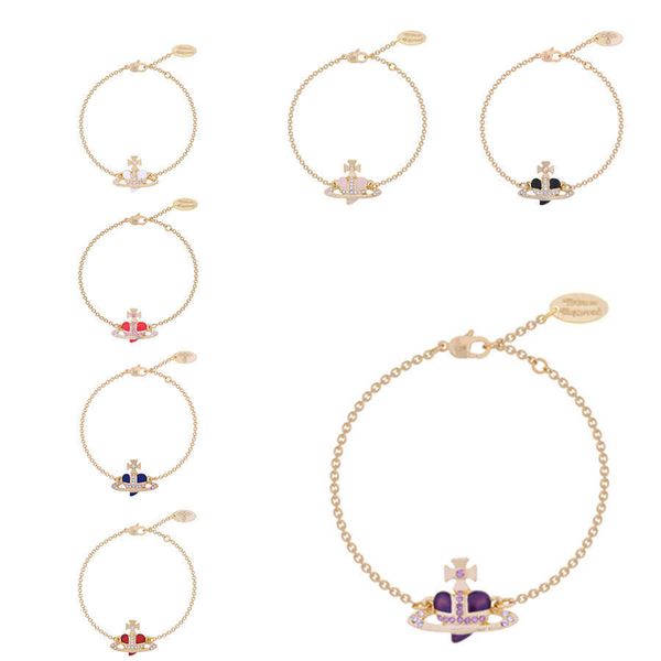 high version western queen mother vivienne vivian saturn love series bracelet women ins style premium accessories, Golden;silver
high version western queen mother vivienne vivian saturn love series bracelet women ins style premium accessories, Golden;silver