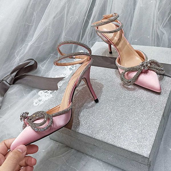 sandals new fashion glitter rhinestones women pumps crystal bowknot silk pointed toe buckle strap thin high heels party prom shoes 230423, Black
sandals new fashion glitter rhinestones women pumps crystal bowknot silk pointed toe buckle strap thin high heels party prom shoes 230423, Black
