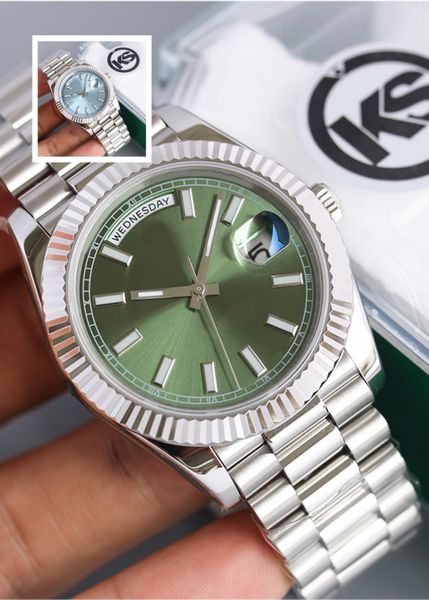 

Men's Watch Green dial Mechanical movement 40mm/36mm Women's Watch Scratch resistant Calendar Automatic Mechanical Watch Montre de Luxe 007