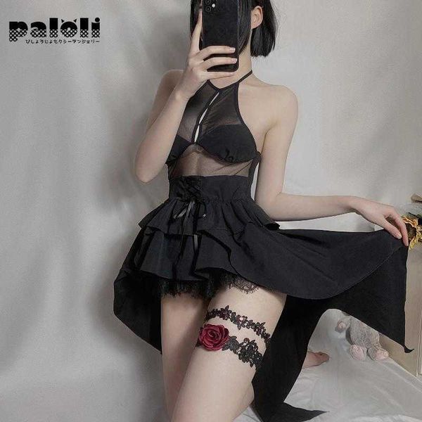 set gothic lolita cosplay costumes japanese anime demon dark character outfit dovetail skirt for women erotic lingerie new 0714 230426, Red;black
set gothic lolita cosplay costumes japanese anime demon dark character outfit dovetail skirt for women erotic lingerie new 0714 230426, Red;black